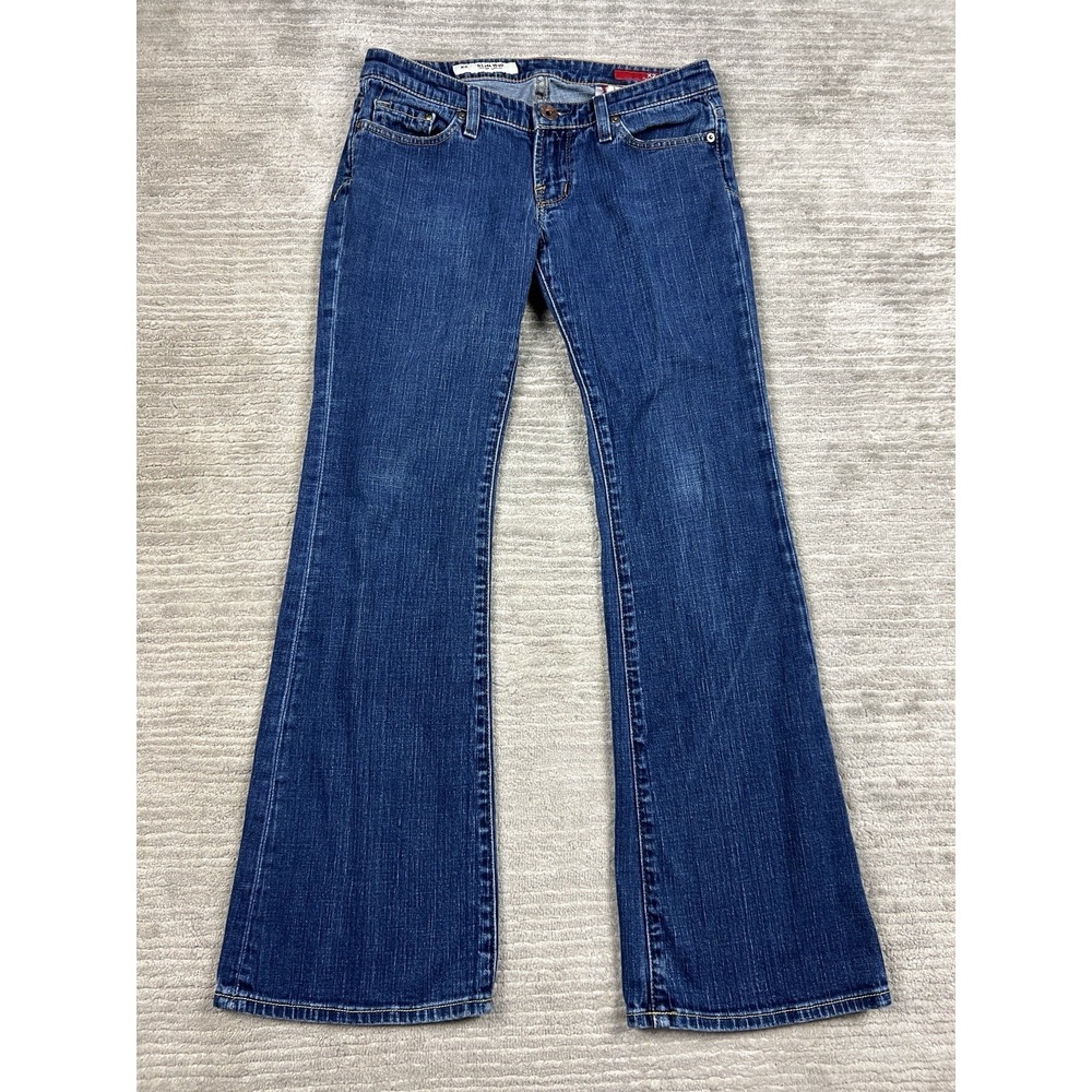 X2 Jeans Womens 4 Blue Dark Was Denim Slim W10 Low Rise Flare Leg Y2K